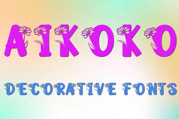 Aikoko: A Decorative Typeface for Creative Design