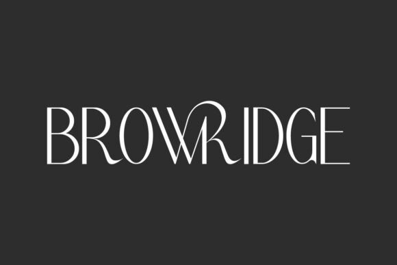 Browridge: A Bold Typographic Statement