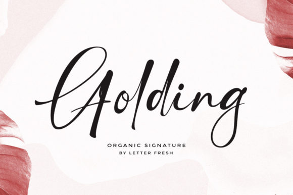 Golding Signature: A Laid-Back Script Font for Web Design