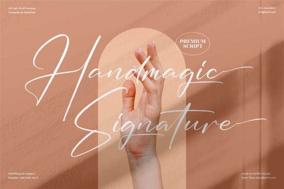 Handmagic Signature: A Refined Script Font for Editorial Design