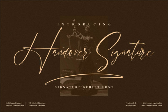 Handover Signature: A Handwritten Font for Elegant Editorial Design
