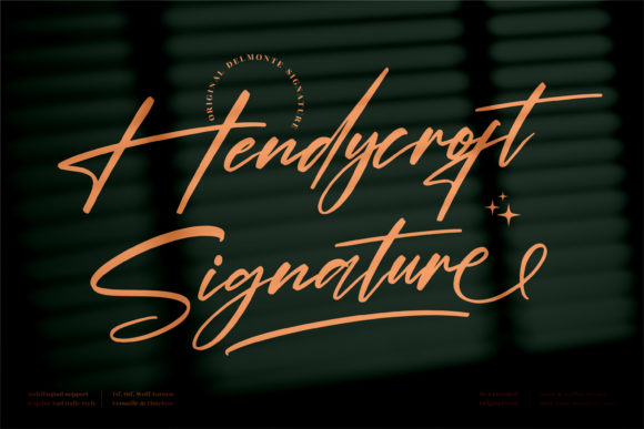 Hendycroft Signature: A Script Font for Authentic Branding