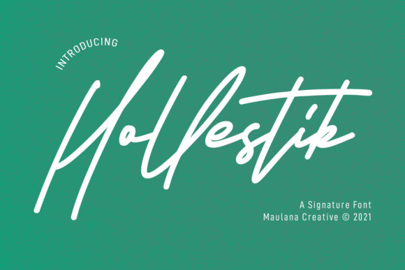 Hollestik Signature: The Perfect Script Font for Crafters