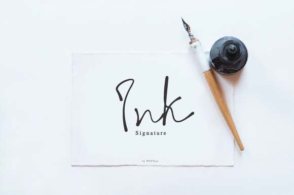 Ink Signature: A Friendly Font for Creative Projects