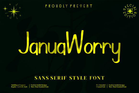 Januworry: A Delicate Sans Serif Typeface for Editorial Design