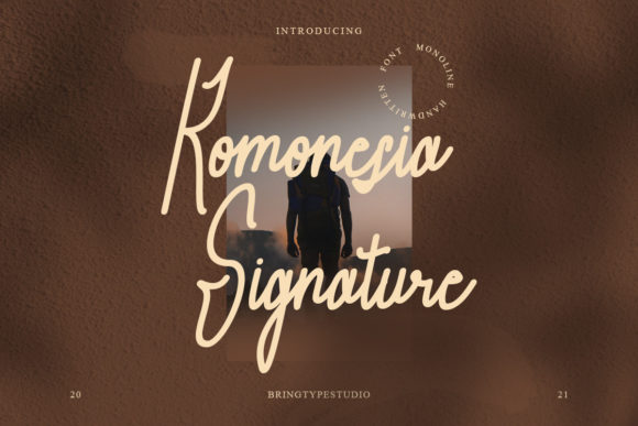 Komonesia Signature: The Elegant Script Font for Makers