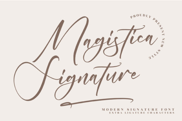 Magistica Signature: A Graceful Script Typeface for Editorial Design