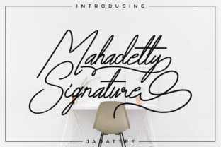 Mahadetty Font: Charming Monoline Style for Makers