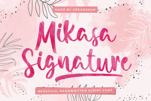 Mikasa Signature: A Playful Script Font for Editorial Design