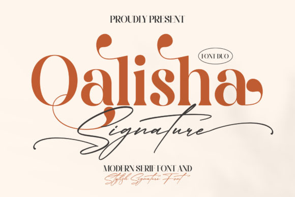 Qalisha Signature: A Chic Serif Typeface for Branding
