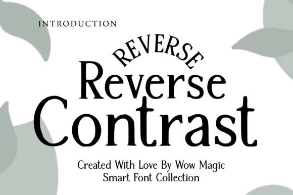 Reverse Contrast Font for Elegant Crafts