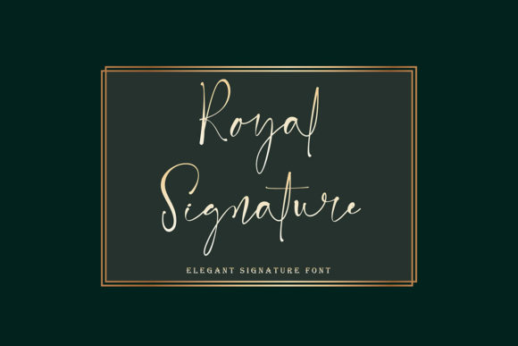 Royal Signature: An Elegant Script Font for Editorial Design