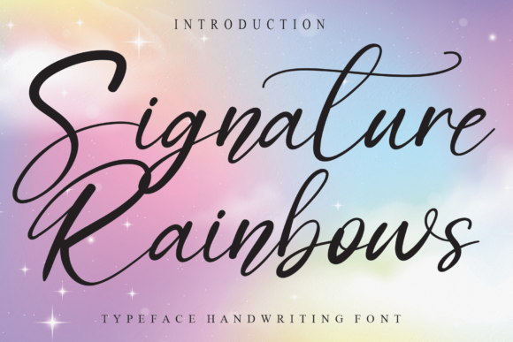 Signature Rainbows: A Handwritten Font for Editorial Design