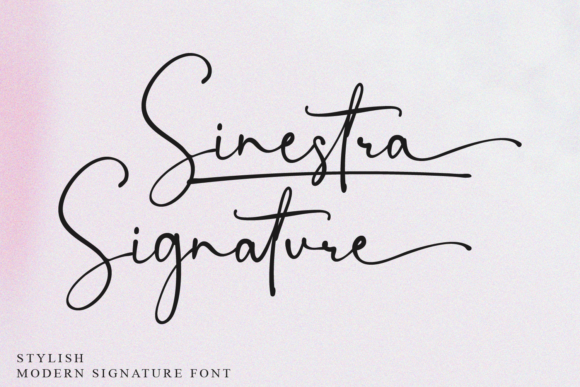 Sinestra Signature: A Delicate Script Font for Elegant Branding
