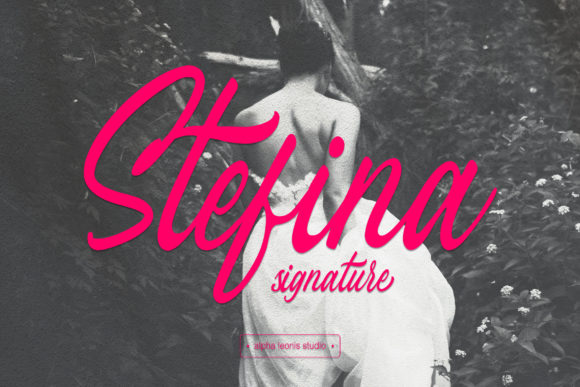 Stefina Signature: A Refined Script Typeface for Editorial Design