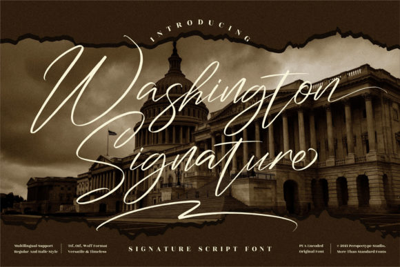 Washington Signature: A Handwritten Font for Luxury Branding